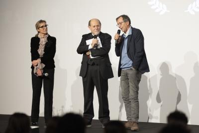 Flavia Marone, Giancarlo Zappoli, Giorgio Verdelli réalisateur 'Enzo Jannacci. Vengo anch'io'