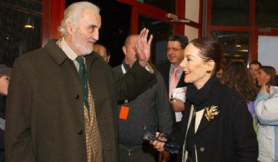 Christopher Lee and his wife, Birgit Kroencke