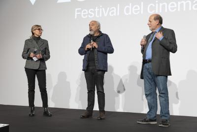 Flavia Marone, Giorgio Diritti, réalisateur 'Lubo', Giancarlo Zappoli